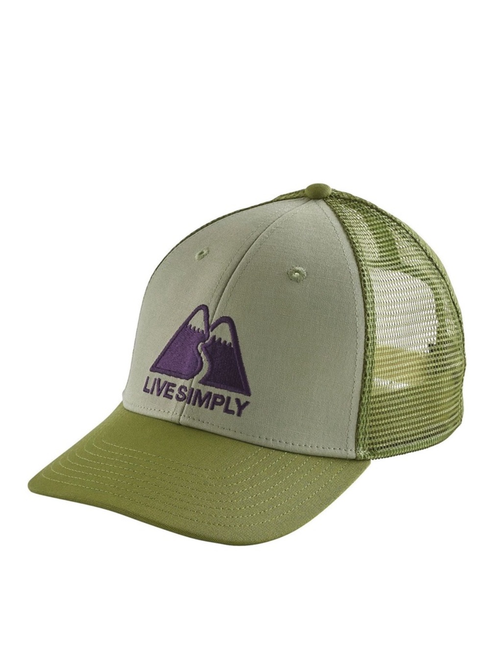 Patagonia Unisex Green Organic Live Simply Trucker Mesh Hat Cap Outdoor Gorpcore